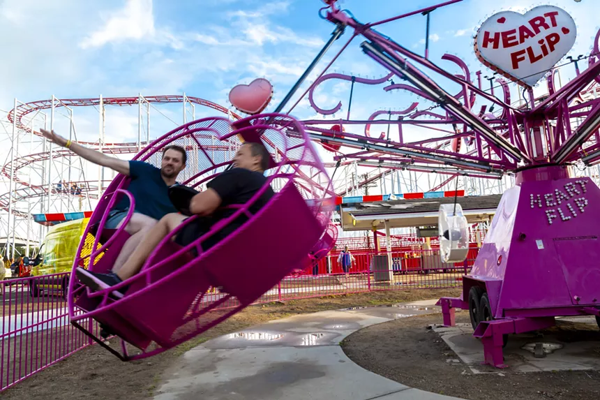 People attending  Summer Scream at Lakeside Amusement Park