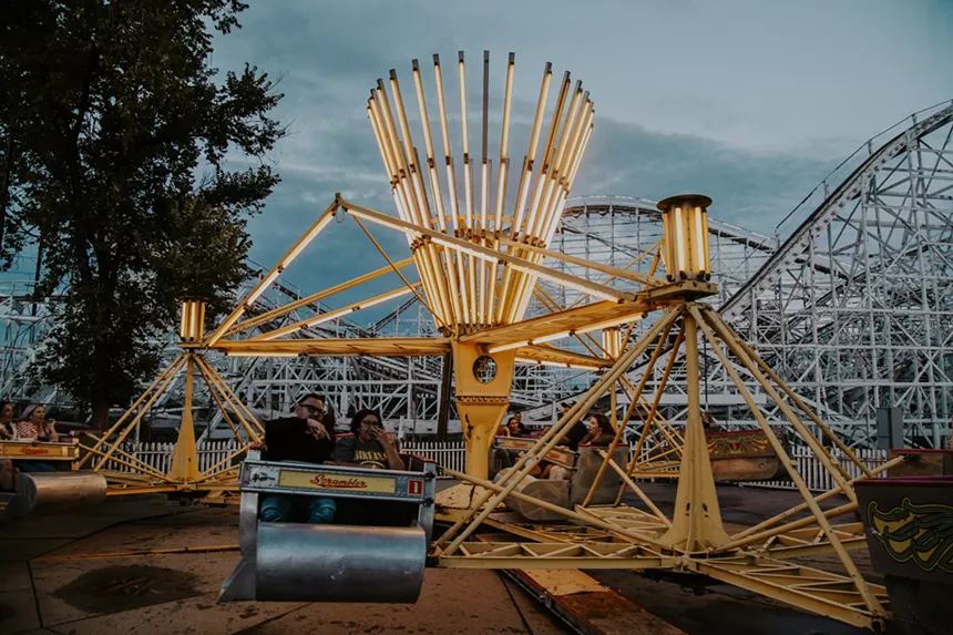 People attending  Summer Scream at Lakeside Amusement Park