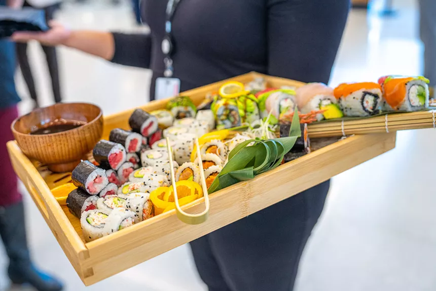 platter of sushi