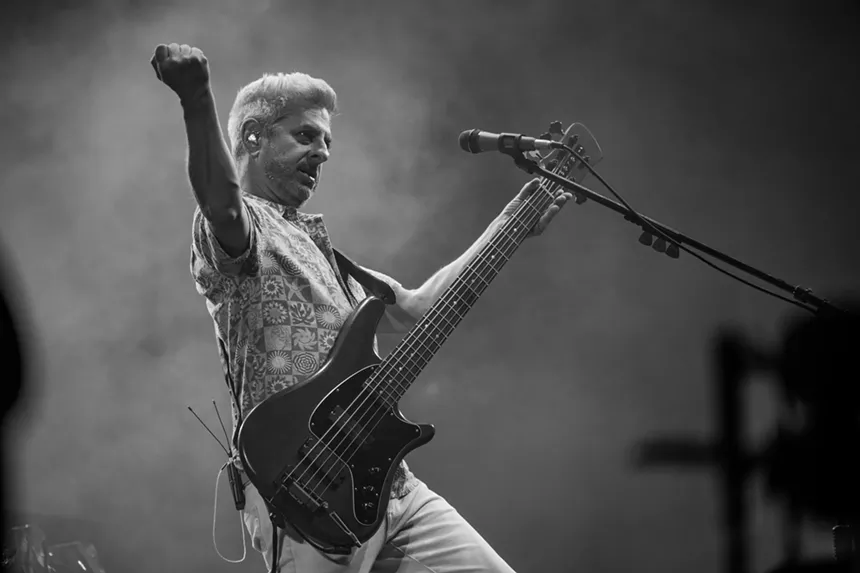 Mike Gordon playing the bass
