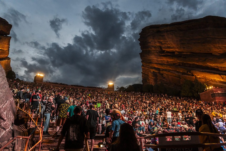 audience at red rocks amphitheatre