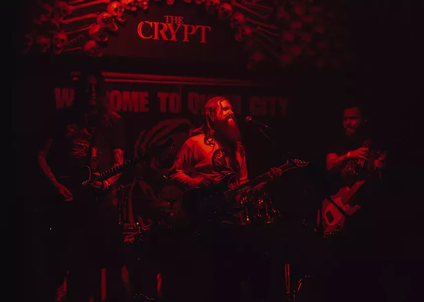 metal band on stage