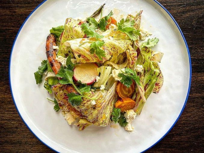 salad on a plate