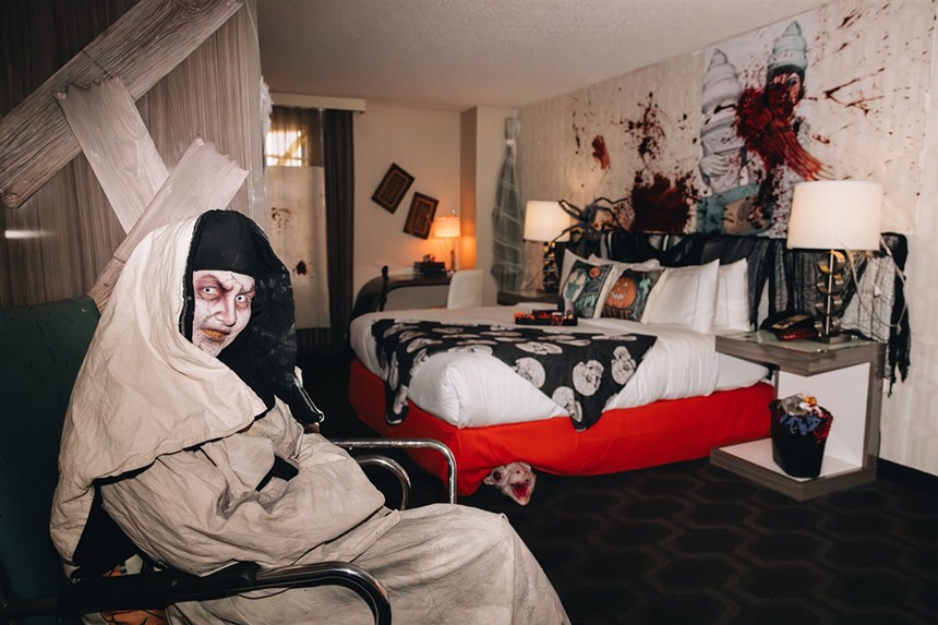 zombie creature in a bedroom