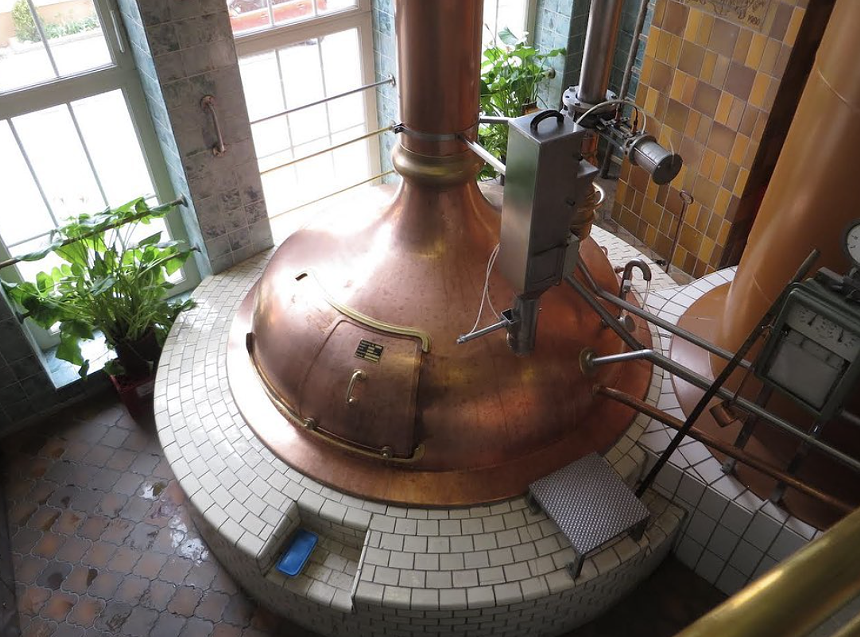 Historic German, copper brew kettles