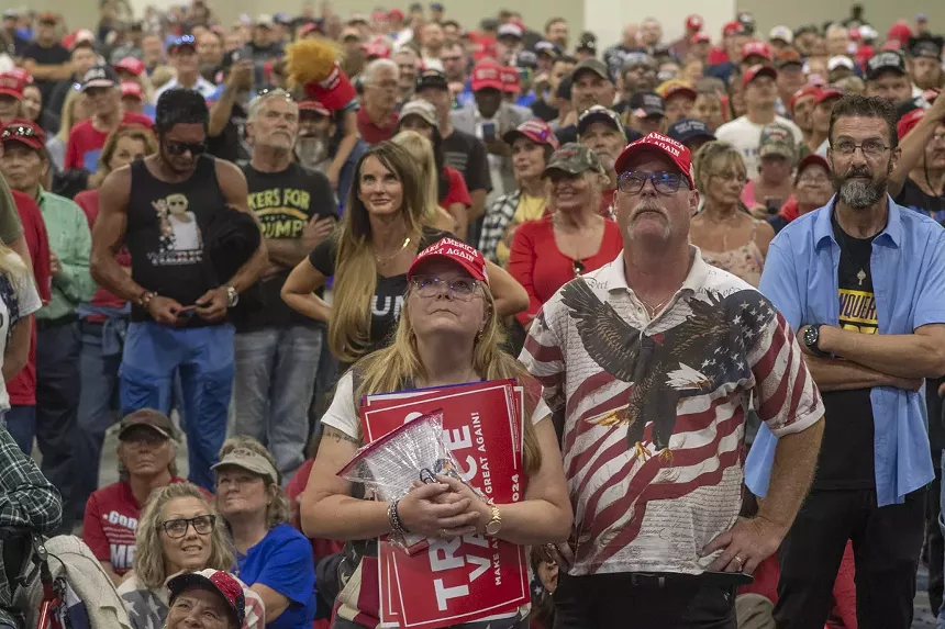 Donald Trump rally crowd