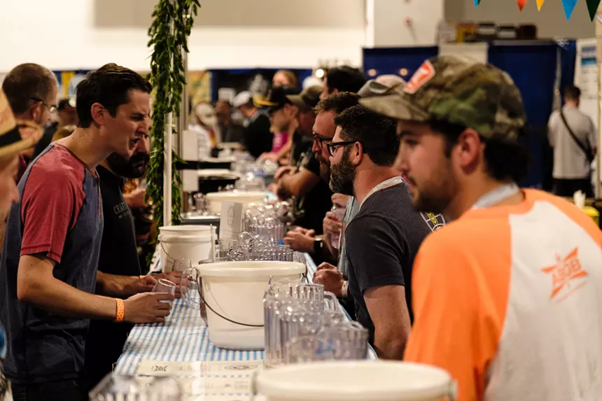 Beer festival crowds.