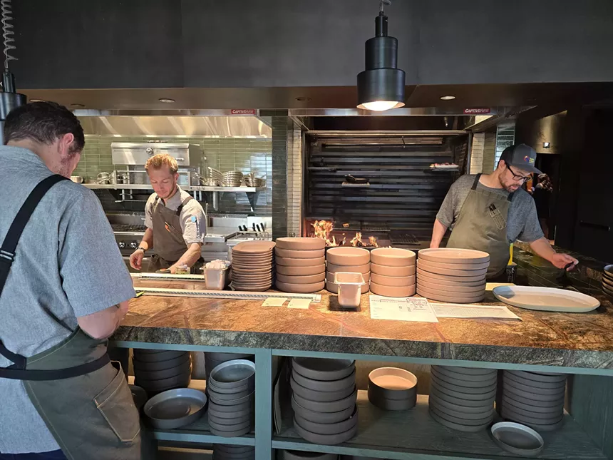 a restaurant kitchen