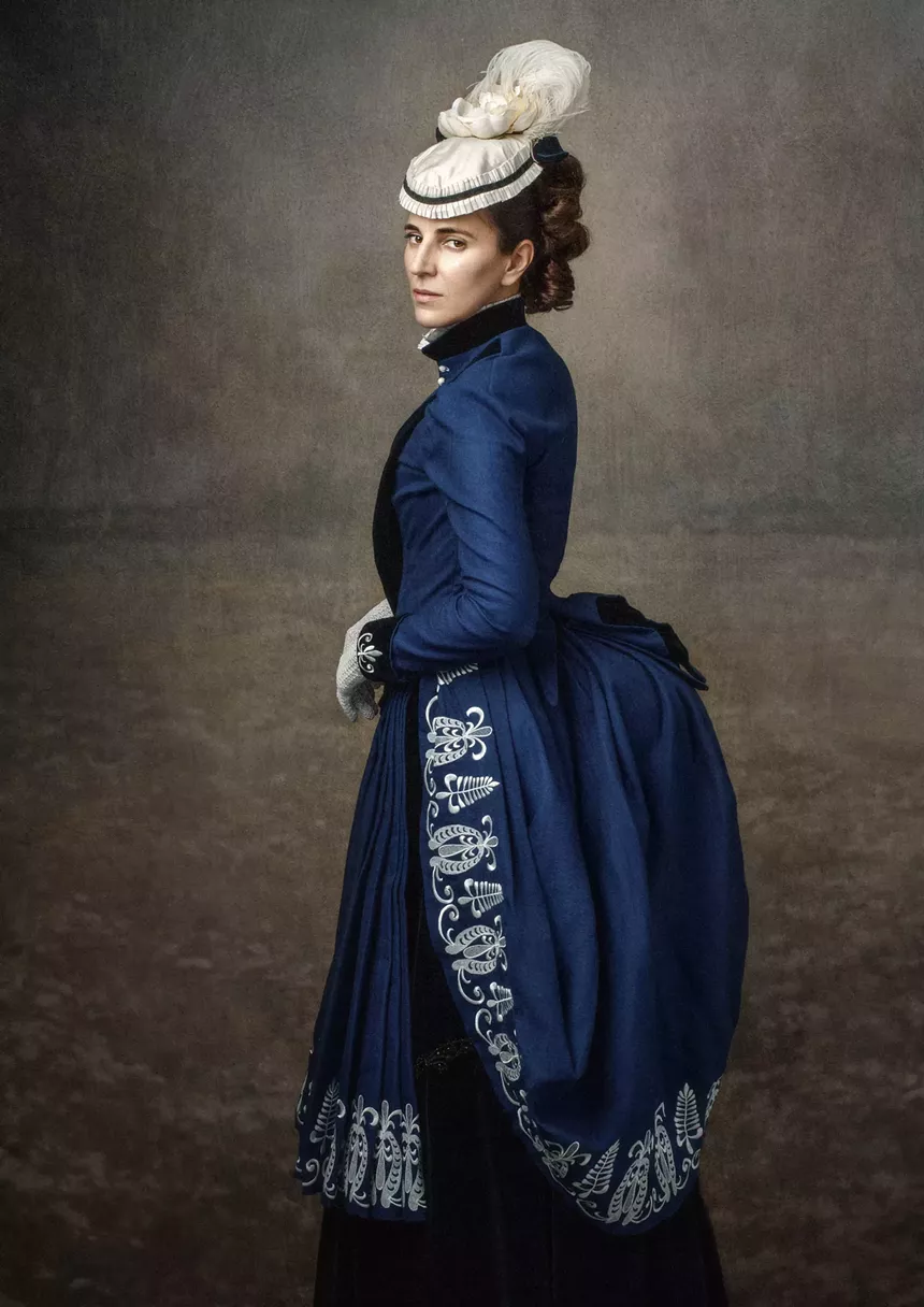 woman in victorian dress