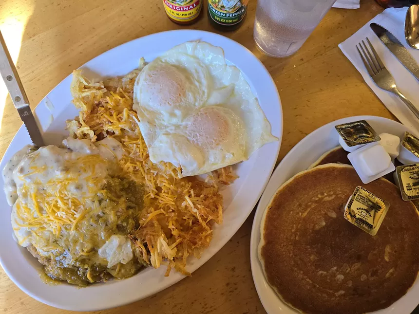 chicken fried steak and eggs