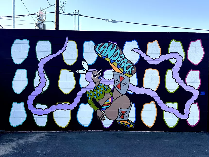 mural of native americans