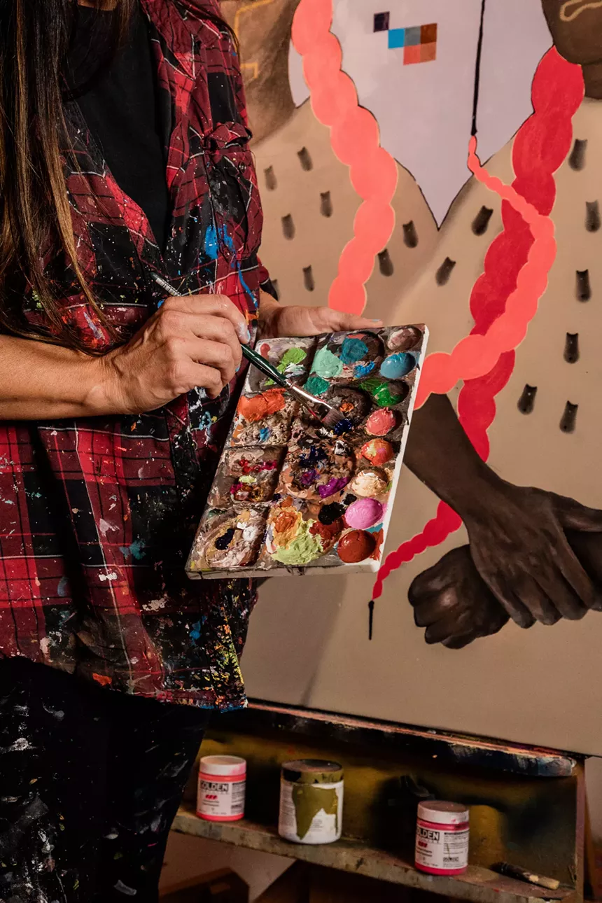 person painting