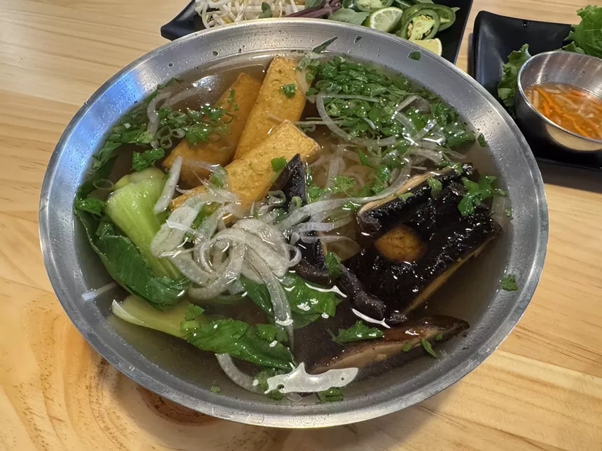 bowl of veggie pho