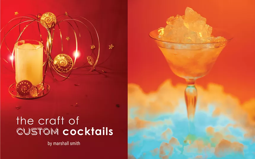 front of a cocktail book