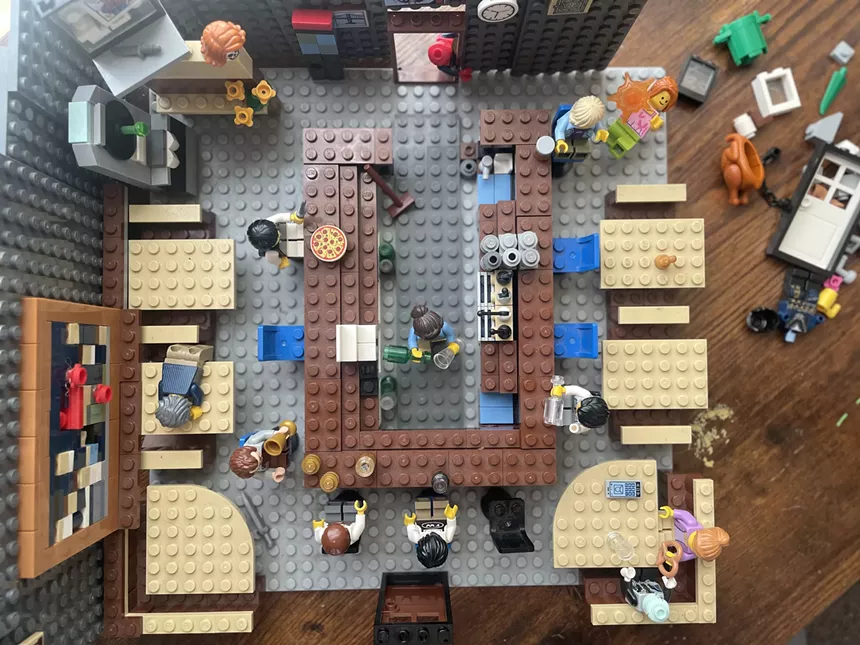 A Lego replica of Nob Hill Inn