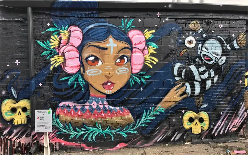 A painting of a woman