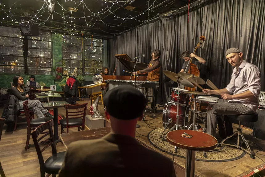 musicians on stage