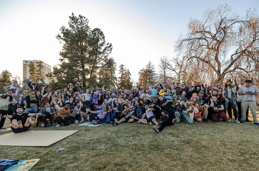 group of people at the park