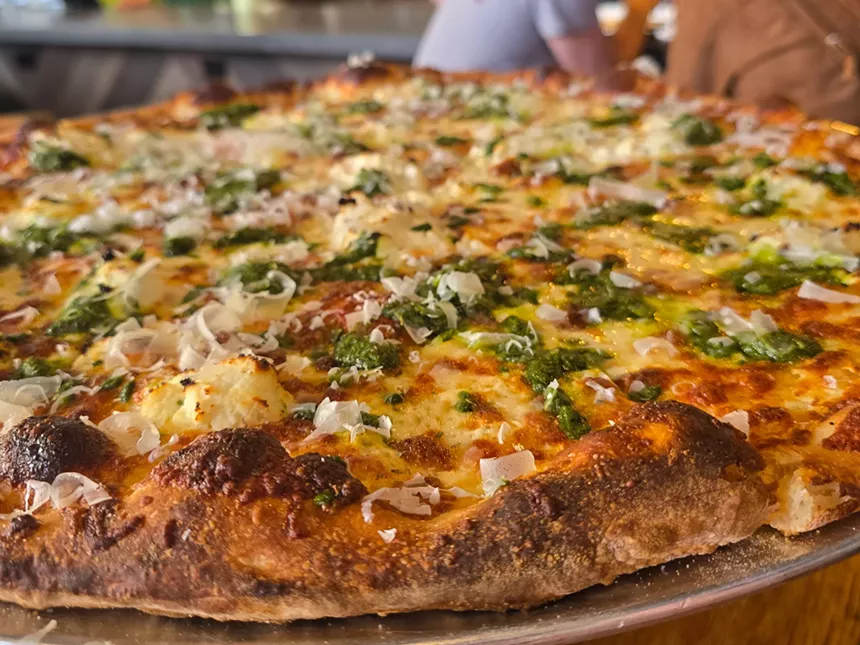 pizza with pesto