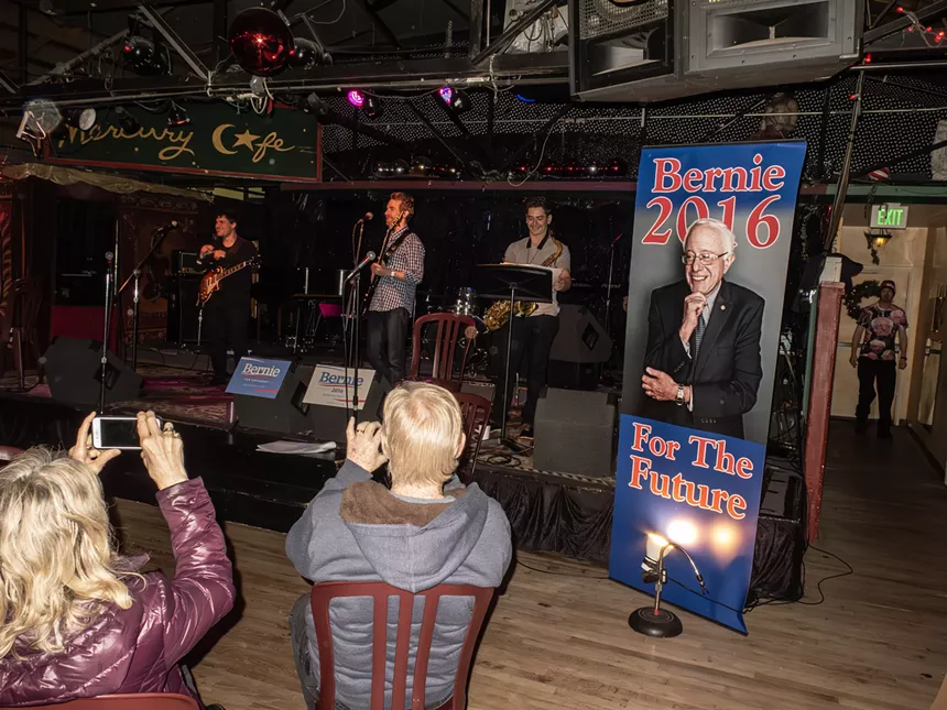 rally for Bernie Sanders