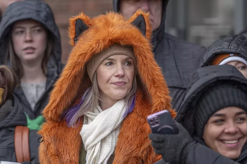 woman in fox hat