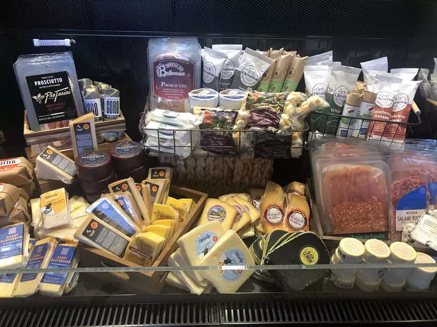 various products in a deli case