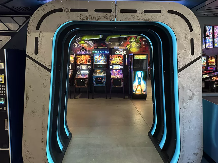 view of arcade games through an entryway