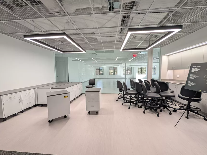 The inside of a laboratory.