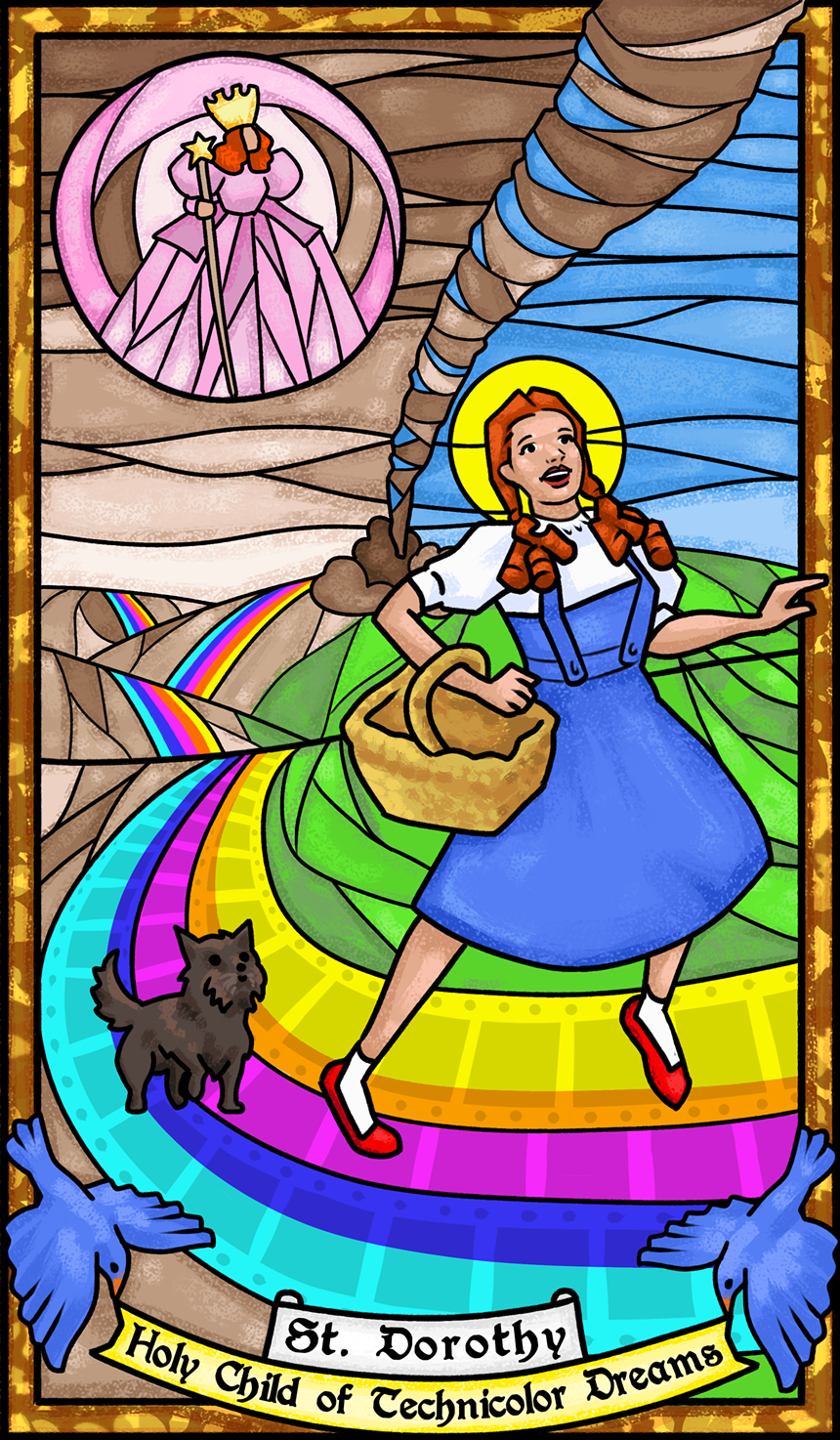 dorothy in stained glass