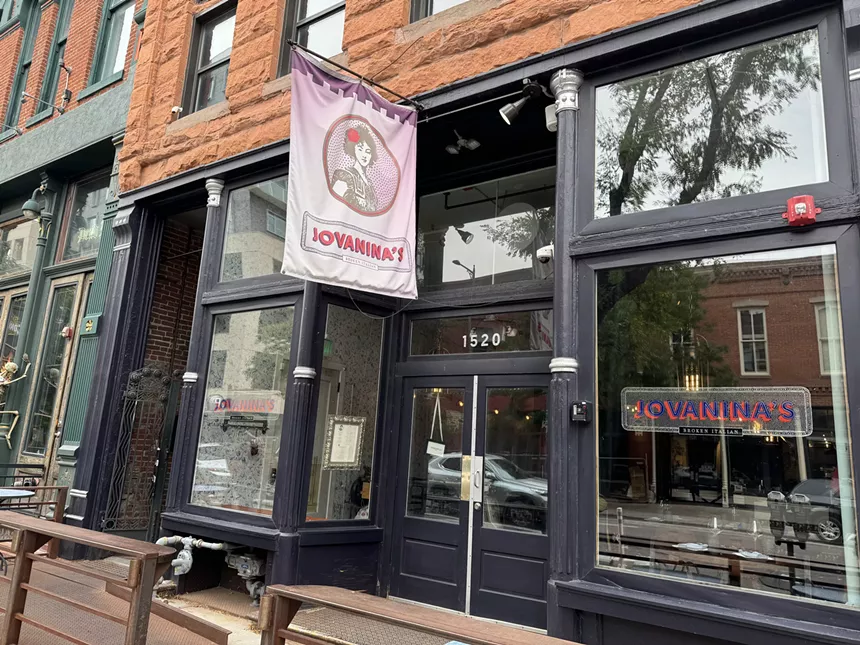 signs in restaurant storefront