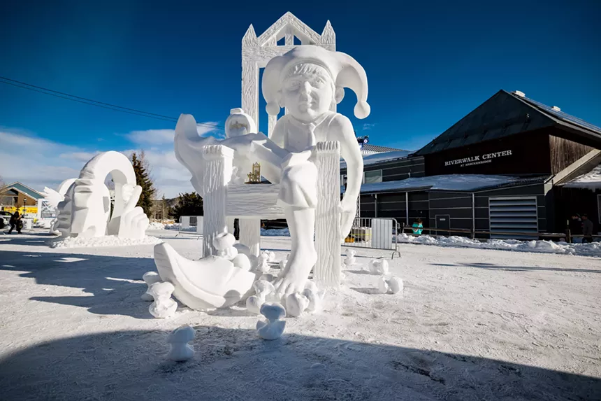 complicated ice sculpture