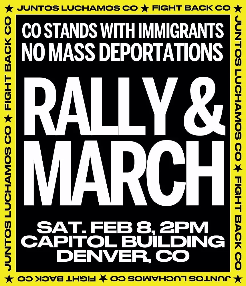 Denver ICE protest flyer