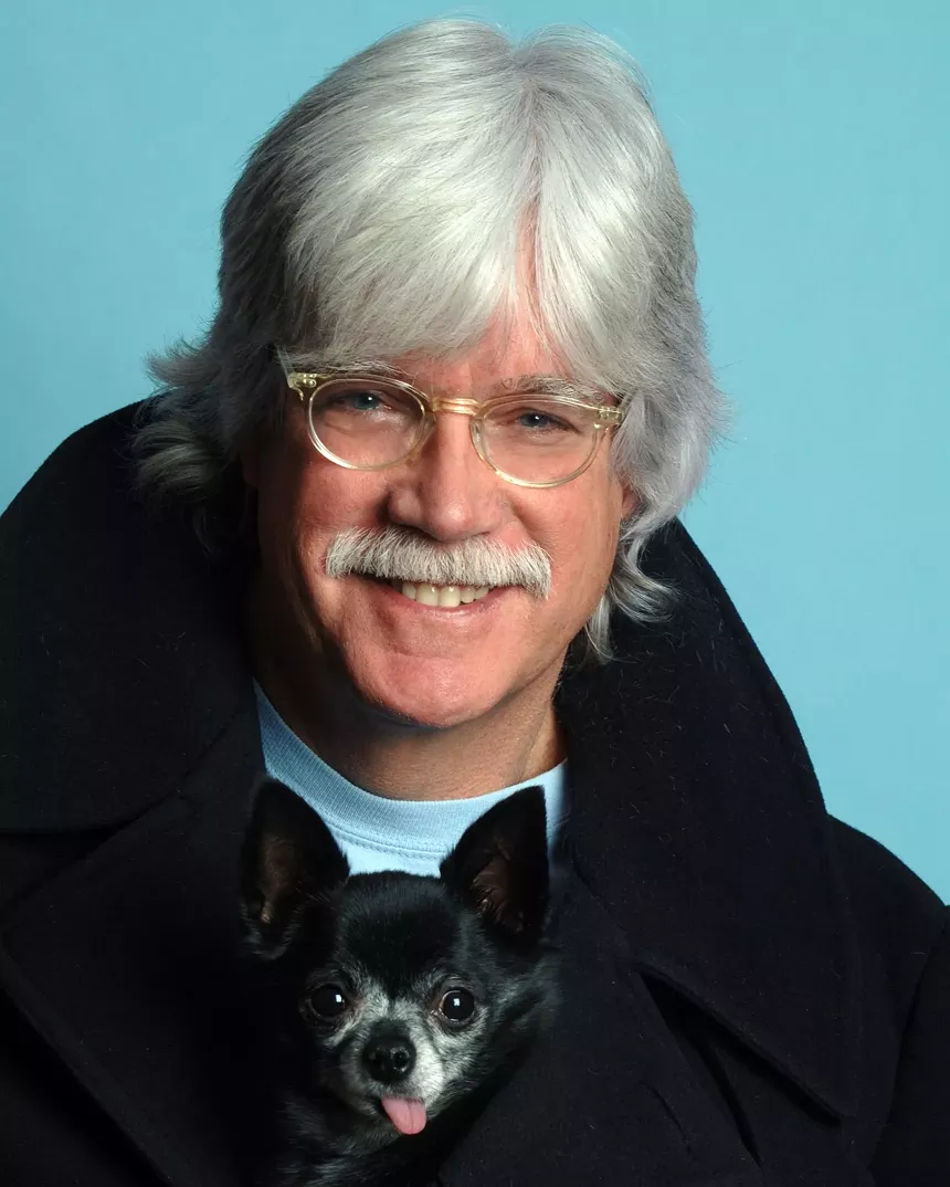 Man with his dog.