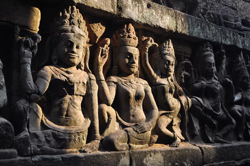 Cambodian wall carvings