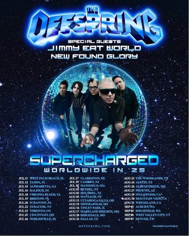 flyer for The Offspring tour dates.