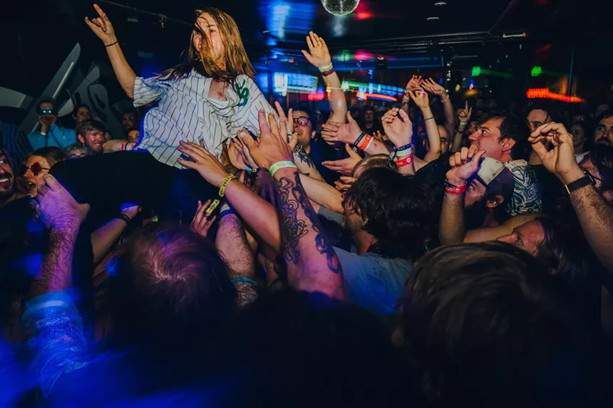 stagediver at a concert