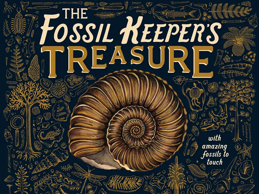 A book cover featuring a fossil