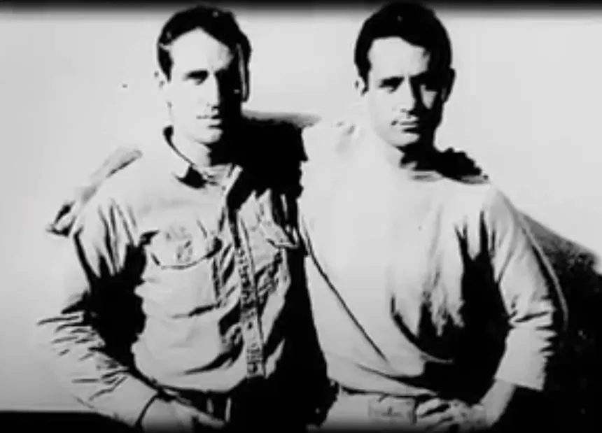 a historical photo of two men