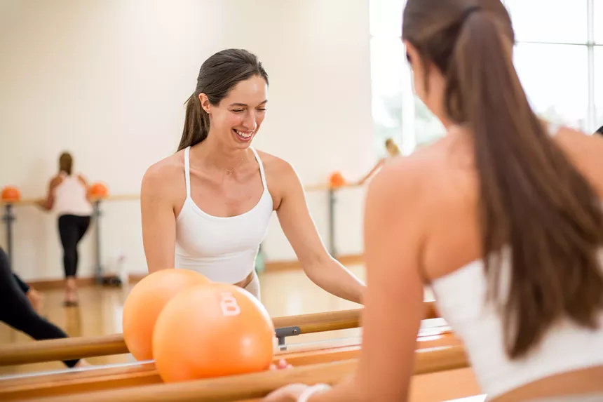 A person at a barre