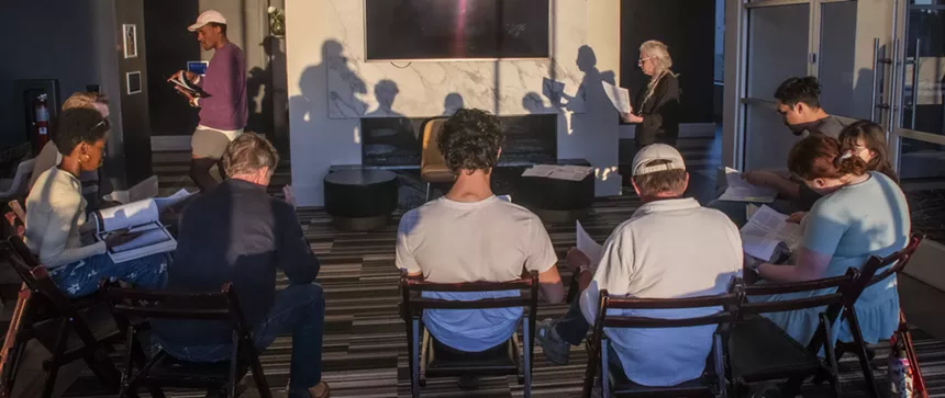 theater group rehearsing