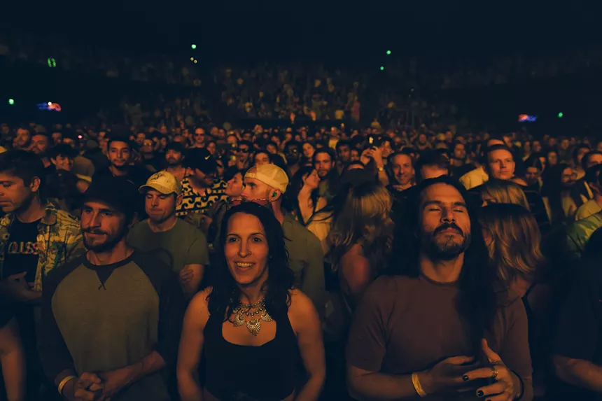 Fans look on as Ben Böhmer performs.