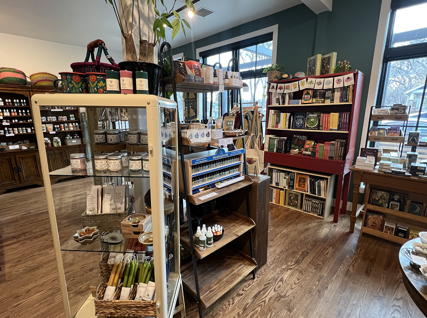 shelves of products