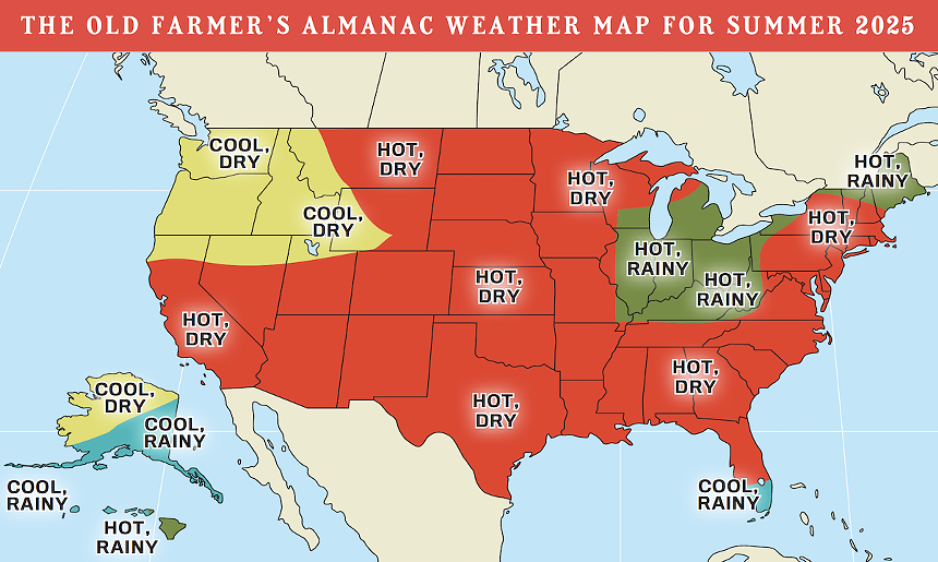 2025 Summer weather map