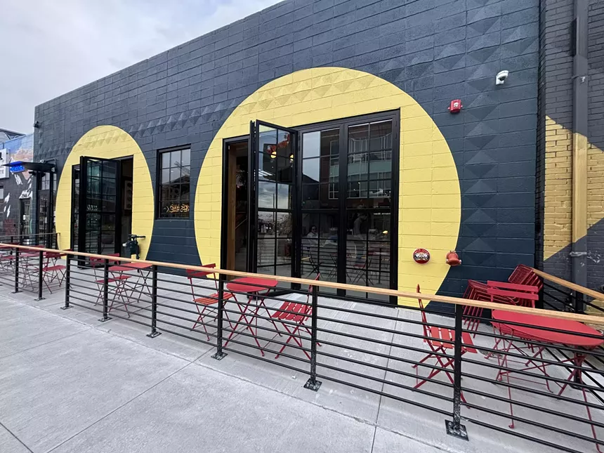 a patio outside of a music venue