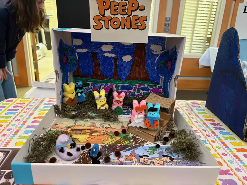 The Flintstones in peeps