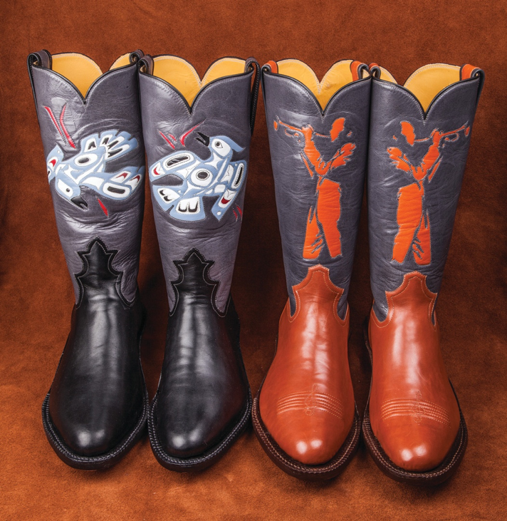 Two pairs of cowboy boots