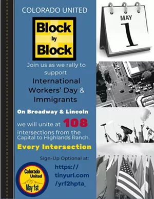 Denver protest flyer