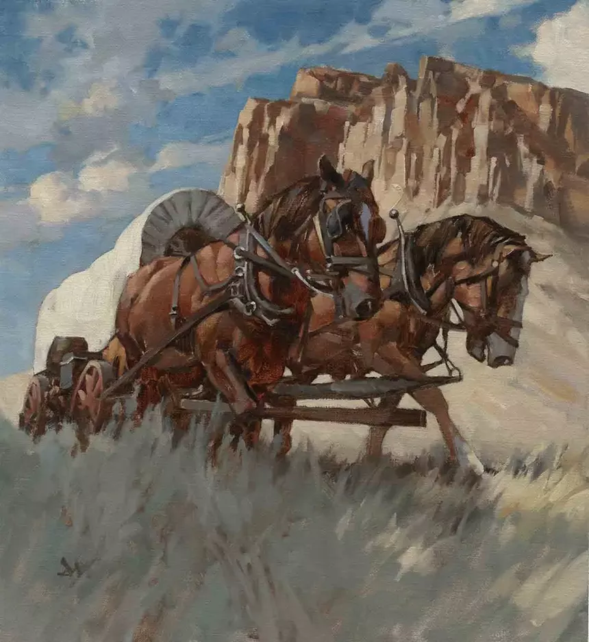 Cowboys on horses