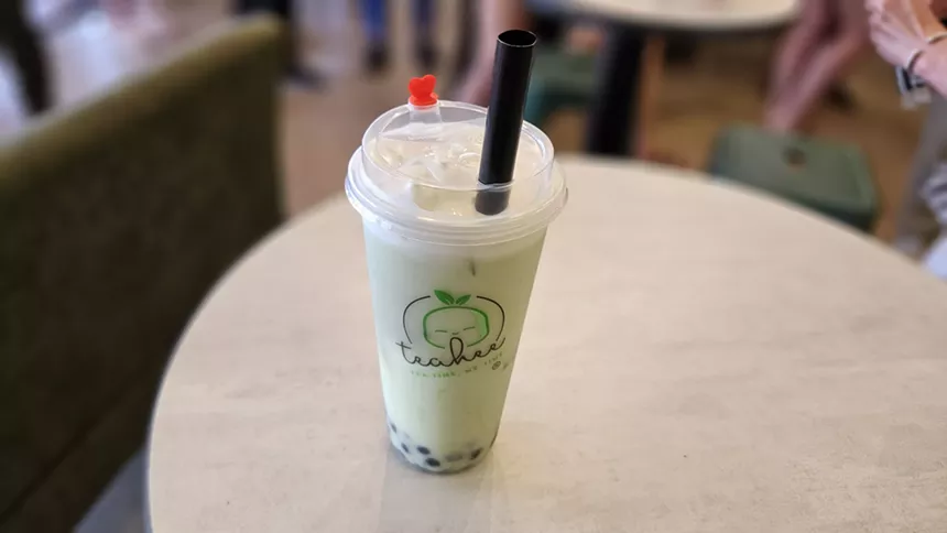 Teahee grand opening pandan milk tea
