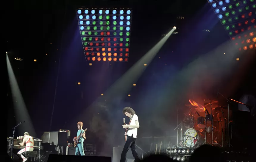 Queen performing in 1982.
